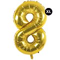 Ballon anniversaire chiffre aluminium doré XL - 86 cm