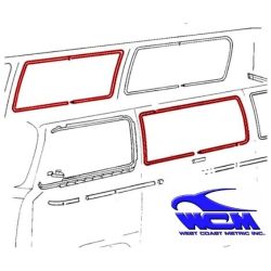 chrome de vitre latérale centrale 68- pour véhicule sans déflecteur (vendu avec 1 clip)