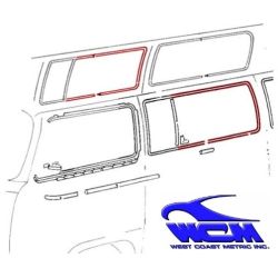 chrome de vitre latérale centrale 68- pour véhicule avec déflecteur (vendu avec 1 clip)