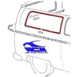 chrome de vitre latérale arrière droite pour véhicule sans déflecteur 68- (vendu avec 1 clip)