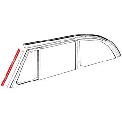 Joint vertical de baie de pare-brise gauche ou droit cabriolet 65-79