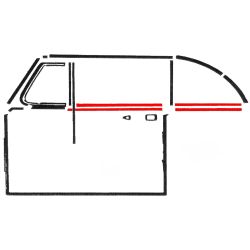 Set de 2 lèche vitre avant ou arrière intérieur ou extérieur gauche et droit cab. 54-64