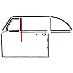 Set de 2 guides vitre petit modèle gauche ou droit T1 cabriolet toutes années 52- Qualité Supérieure