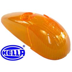 Glace de clignotant d'aile orange 8/58-7/63 Hella (avec marquage CE)