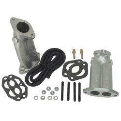 Kit de 2 pipes d'admission aluminium pour carburateurs kadron