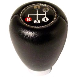 pommeau de levier de vitesse vinyl noir avec le dessin des vitesses