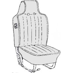 Kit housses de sièges gris clair cabriolet 70-72 avec appuis-tête