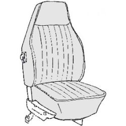 Kit housses de sièges gris clair cabriolet 73 avec appuis-tête