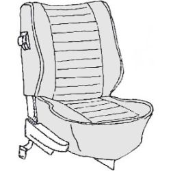 Kit housses de sièges gris clair cabriolet 74-76 sans appuis-tête