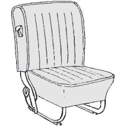 Kit housses de sièges (av+arr) rouge  68-72 sans appuie tête