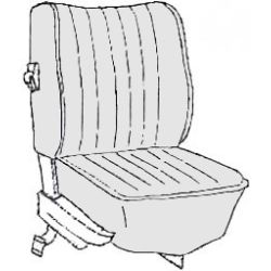 Kit housses de sièges (av+arr) gris clair  73 sans appuie tête