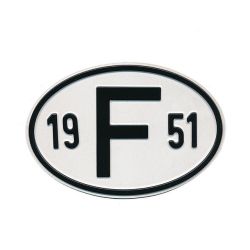 Plaque "F" millésime 1951