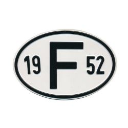 Plaque "F" millésime 1952