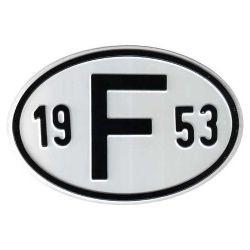 Plaque "F" millésime 1953