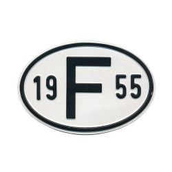 Plaque "F" millésime 1955