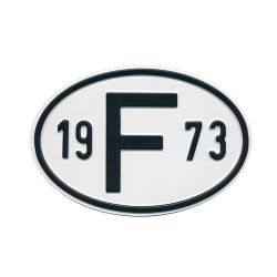 Plaque "F" millésime 1973