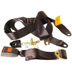 ceinture sécurité arrière noire manuelle (3 points d'attache)
