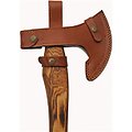 PA882456 Grizzly Hammer Axe Stainless Blade Wood Handle Leather Sheath