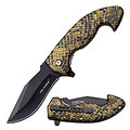 TF1043CA Tac Force A/O Snakeskin 3Cr13 Blade ABS Handle Linerlock Clip