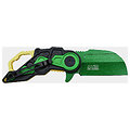 MTA1199BGN MTech A/O Green Cleaver 3Cr13 Blade Black/Green ABS Handle Linerlock Clip
