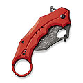 C16016BDS1 CIVIVI Knives Incisor II Red Karambit Damascus Hawkbill Blade Aluminum Handles IKBS 