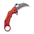 C16016BDS1 CIVIVI Knives Incisor II Red Karambit Damascus Hawkbill Blade Aluminum Handles IKBS 