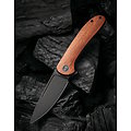 WE20020C3 We Knife Company Saakshi Wood CPM-20CV Blackwash Blade Cuibourtia Handles IKBS Linerlock Clip