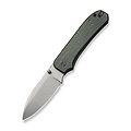 WE210452 We Knife Co Big Banter Green CPM-20CV Stonewash Blade Micarta Handles IKBS Linerlock Clip