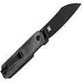 KIV3580C2 Kizer Cutlery Klipper Black 154CM Blackwash Wharncliffe Blade Micarta Handles IKBS Linerlock  Clip