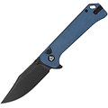 QS147B2 QSP Knife Grebe Blue Micarta Handle 14C28N Blade Ikbs Button Lock Clip