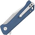 QS147B1 QSP Knife Grebe Blue Micarta Handle 14C28N Blade Ikbs Button Lock Clip