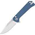 QS147B1 QSP Knife Grebe Blue Micarta Handle 14C28N Blade Ikbs Button Lock Clip