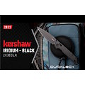 KS2038BLK Kershaw Iridium Black D2 Spear Point Blade Aluminum Handles AXIS/Crossbar Lock KVT Clip