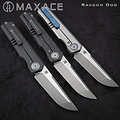 MAXM08B Maxace Racoon Dog CPM S90V Blade Dark stonewash Titanium Handle Framelock Clip