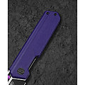 BTKG54B Bestech Tardis Purple G10 Handle D2 Plain Black DLC/Satin Blade IKBS Linerlock Clip