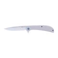 AMK4117 Al Mar Ultra Thin 2.7" D2 Satin Talon Drop Point Blade Stainless Steel Handles Frame Lock Clip