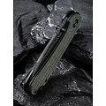 C18062AFDS1 CIVIVI Elementum Damascus Green Wharncliffe Blade Canvas Micarta Handles IKBS Linerlock Clip
