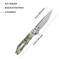 KUB312E Kubey MIZO Camo G10 Handle AUS-10 Drop Point Bead Blast Blade IKBS Linerlock Clip