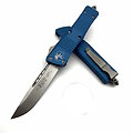 MCT14310BL Microtech 143-10 Combat Troodon OTF Drop Point Premium Blade Bleue Handle Clip Made USA