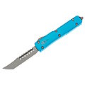 MCT11910TQS Microtech 119-10TQS Ultratech Hellhound OTF Premium Tanto Blade Turquoise Aluminum Handles Clip Made USA