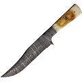 FHK1352  FH Knives Damascus 256 Layers Blade Bone & Damascus Handle Leather Sheath
