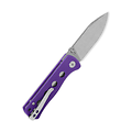 QS150D1 QSP Canary Purple Folder 14C28N Stonewash Blade Purple G10 Handle IKBS Linerlock Clip 