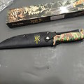 F18433CA Frost Cutlery Jungle Fever II Bowie Stainless Blade Camo Handle Nylon Sheath