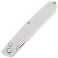 RS7831I Real Steel G5 Metamorph Ivory G10 Handles Sandvik 14C28N Satin Plain Blade Button Lock Clip