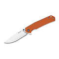 RKEP801J RUIKE P801 Orange/Stainless Handle 14C28N Blade G10 Handle Framelock Clip 
