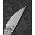 BTKT2307A Bestech Lito Black M390 Satin Skinner Blade Titanium/Micarta Handles IKBS Framelock Clip