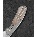 BTKT2307B Bestech Lito Natural M390 Satin Skinner Blade Titanium/Micarta Handles IKBS Framelock Clip