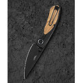BTKT2307C Bestech Lito Olive M390 Blackwash Skinner Blade Titanium/Wood Handles IKBS Framelock Clip