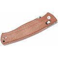 RS7851B Real Steel Pathfinder Brown 14C28N Scandi Drop Point Blade Micarta Handles AXIS/Crossbar Lock Clip