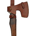 PA882457 Medieval Viking Style Fallen Forest Replica Axe Carbon Blade Wood Handle Leather Sheath
